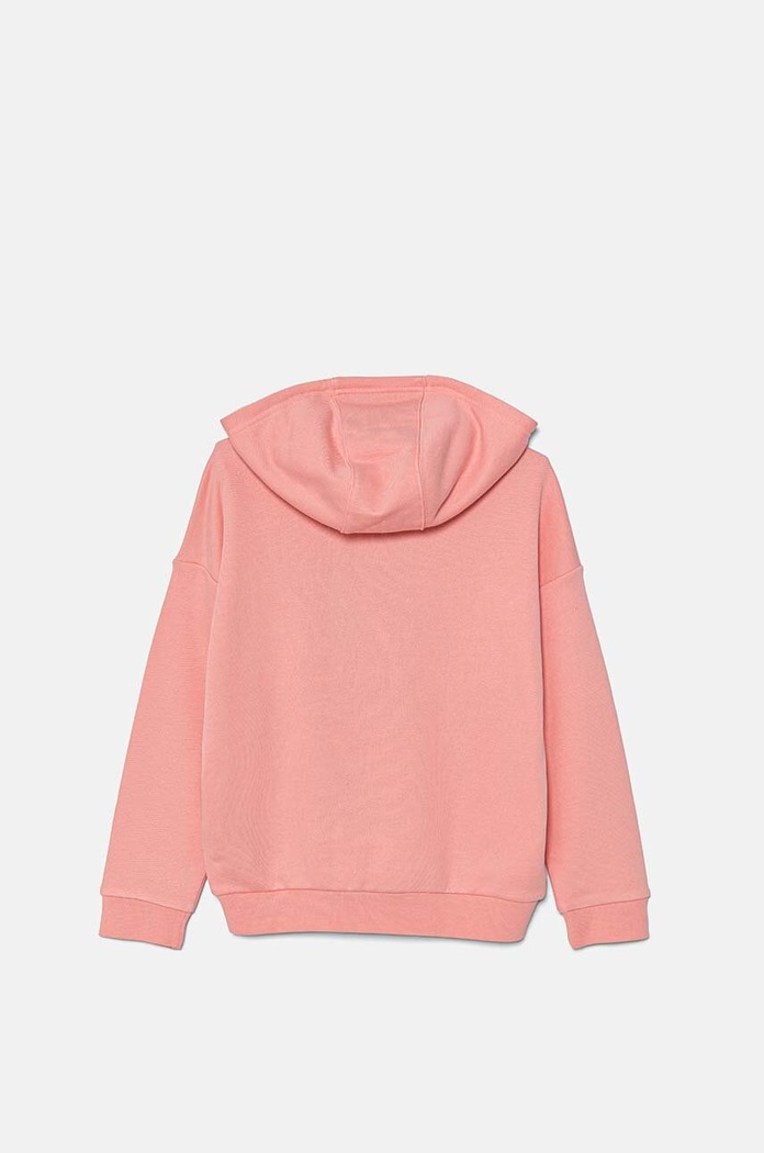 DÍVKA Dětská bavlněná mikina adidas Originals HOODIE IX7615 oranžová