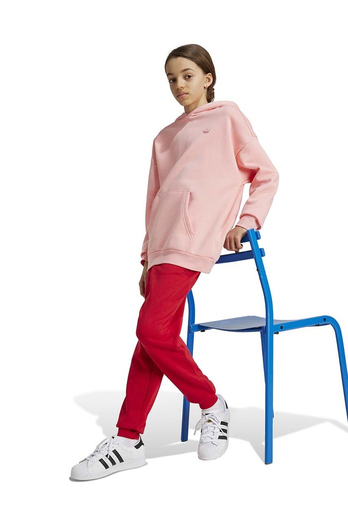 Детски суичър adidas Originals HOODIE с качулка розов IY9554