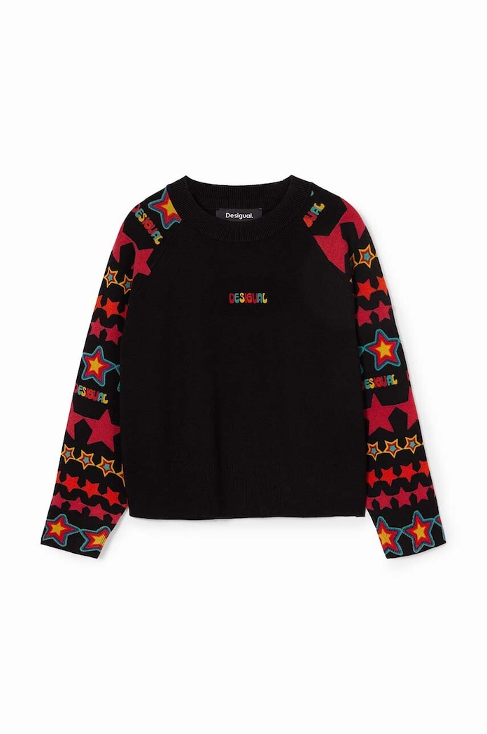 Детски суичър Desigual 24WGJF05 черен AW24