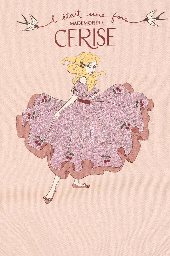 Bluza dziecięca LOU GLITTER SWEATSHIRT OCS Konges Sløjd KS101562 beżowy