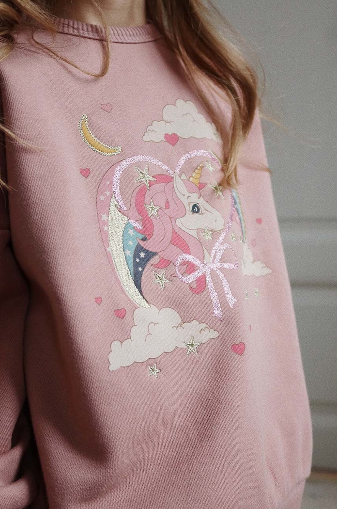 Παιδική μπλούζα Konges Sløjd LOU GLITTER SWEATSHIRT OCS KS101562