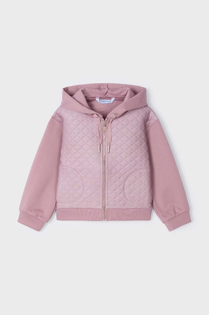 Mayoral bluza dziecięca z kapturem różowy 4496.6F.Mini.9BYH