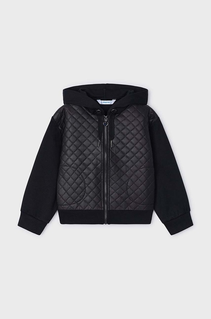 Mayoral bluza dziecięca z kapturem czarny 4496.6F.Mini.9BYH