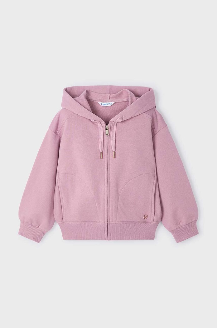 Mayoral bluza dziecięca z kapturem różowy 4497.6H.Mini.9BYH