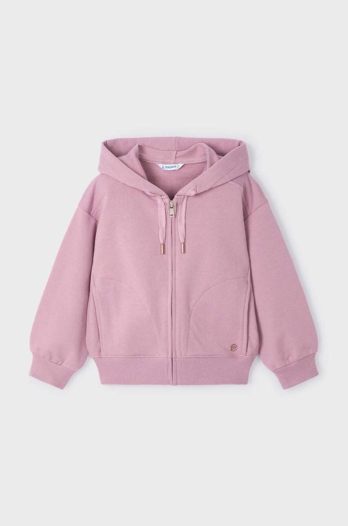 Mayoral bluza dziecięca z kapturem różowy 4497.6H.Mini.9BYH