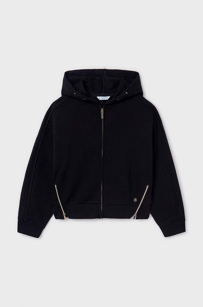 Mayoral bluza dziecięca z kapturem czarny 7487.8G.Junior.9BYH