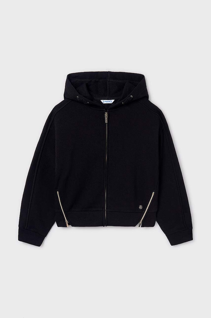 Mayoral bluza dziecięca z kapturem czarny 7487.8G.Junior.9BYH