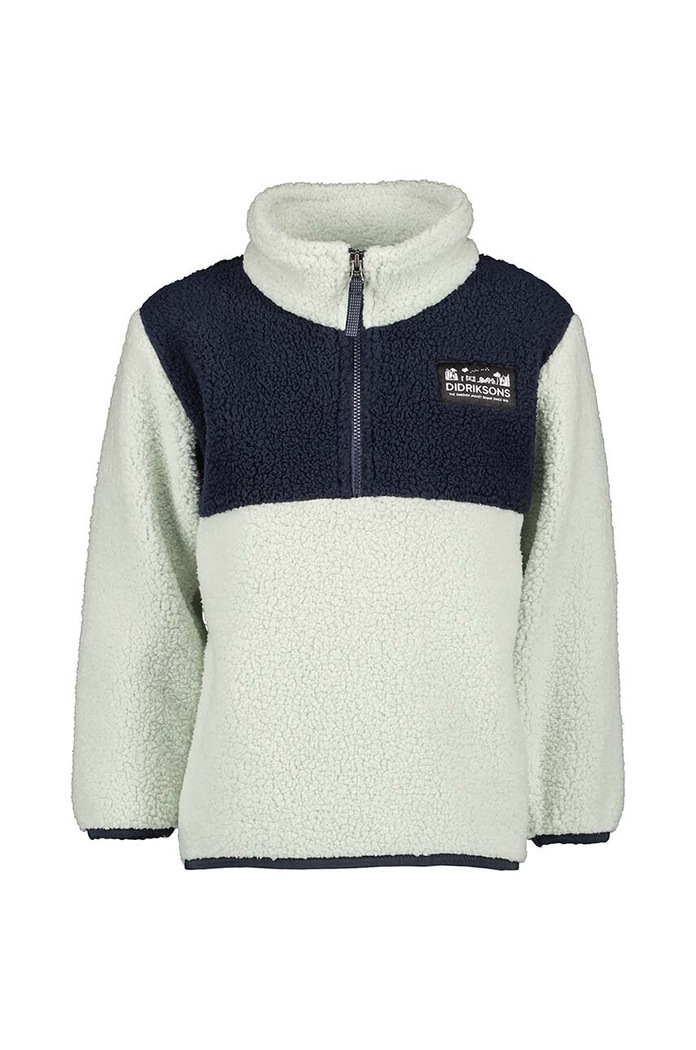 Dětská fleecová mikina Didriksons GOSIG KIDS HALFZIP 505536 zelená AW24