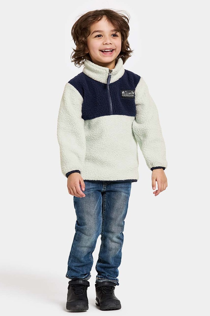 Dětská fleecová mikina Didriksons GOSIG KIDS HALFZIP 505536 zelená