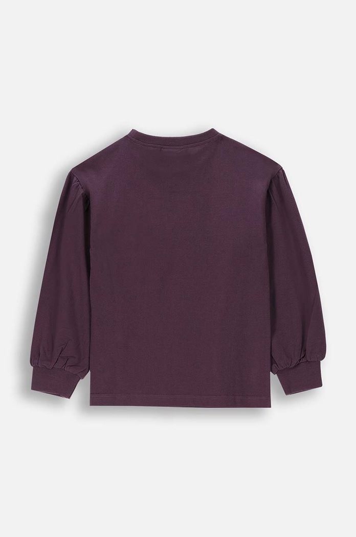 Dziewczynka Coccodrillo bluza bawełniana dziecięca ZC4143103AGK fioletowy