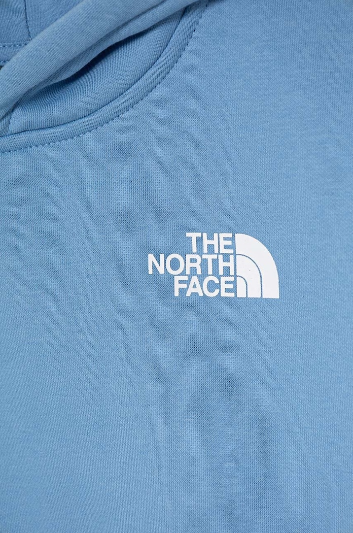 DÍVKA Dětská mikina The North Face VERTICAL GRAPHIC OVERSIZED HOODIE NF0A89HD3O41 modrá