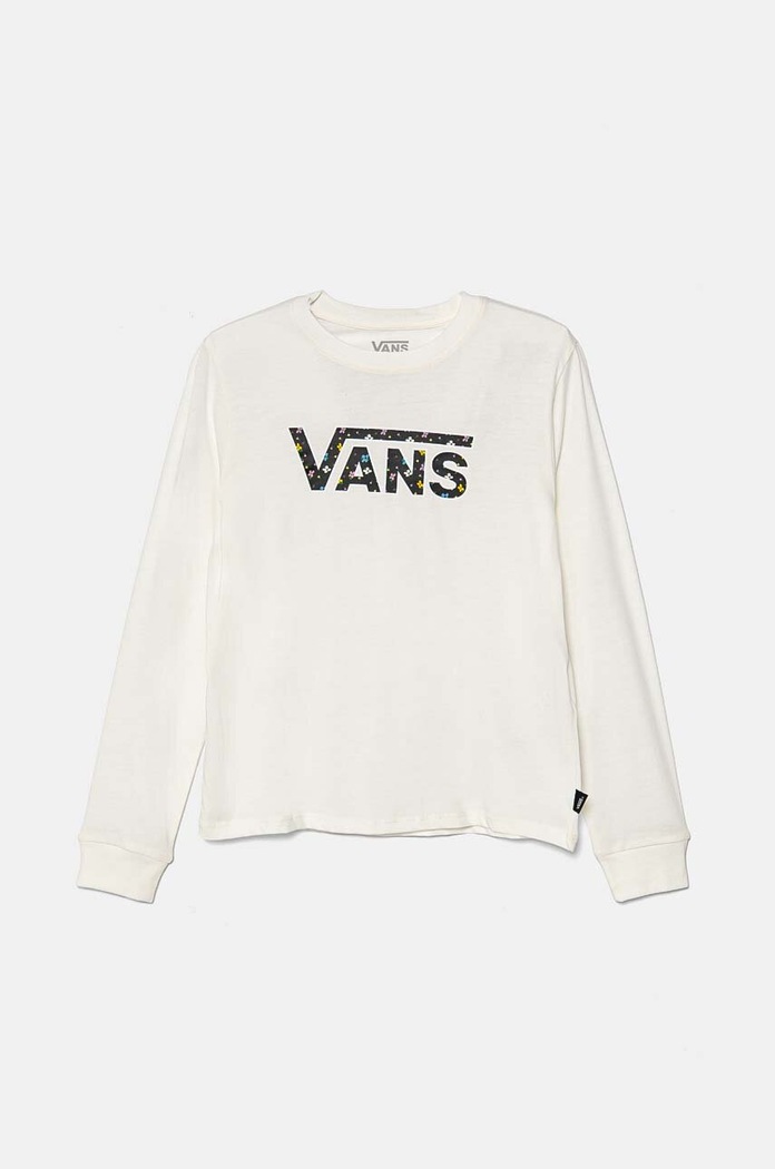 Otroška bombažna majica z dolgimi rokavi Vans GR BLOOMER DROP Okrogel bež VN000K97FS81