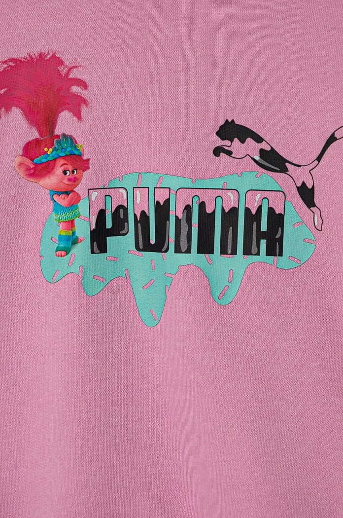 Dziewczynka Puma bluza dziecięca X TROLLS Hoodie TR 627378 różowy
