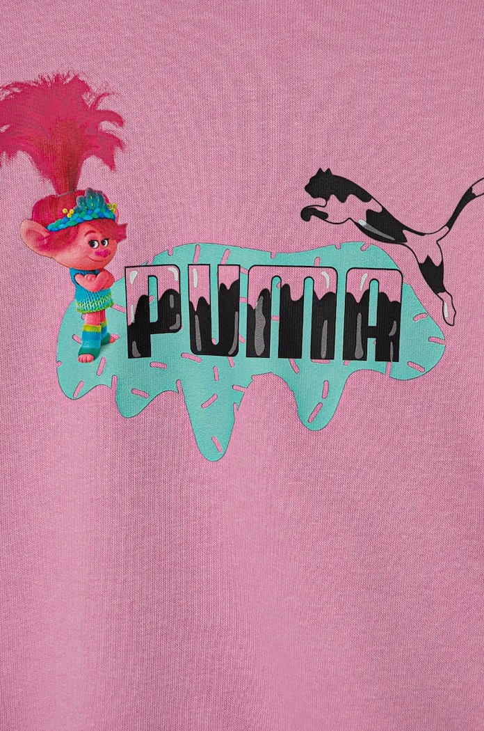 Dziewczynka Puma bluza dziecięca X TROLLS Hoodie TR 627378 różowy