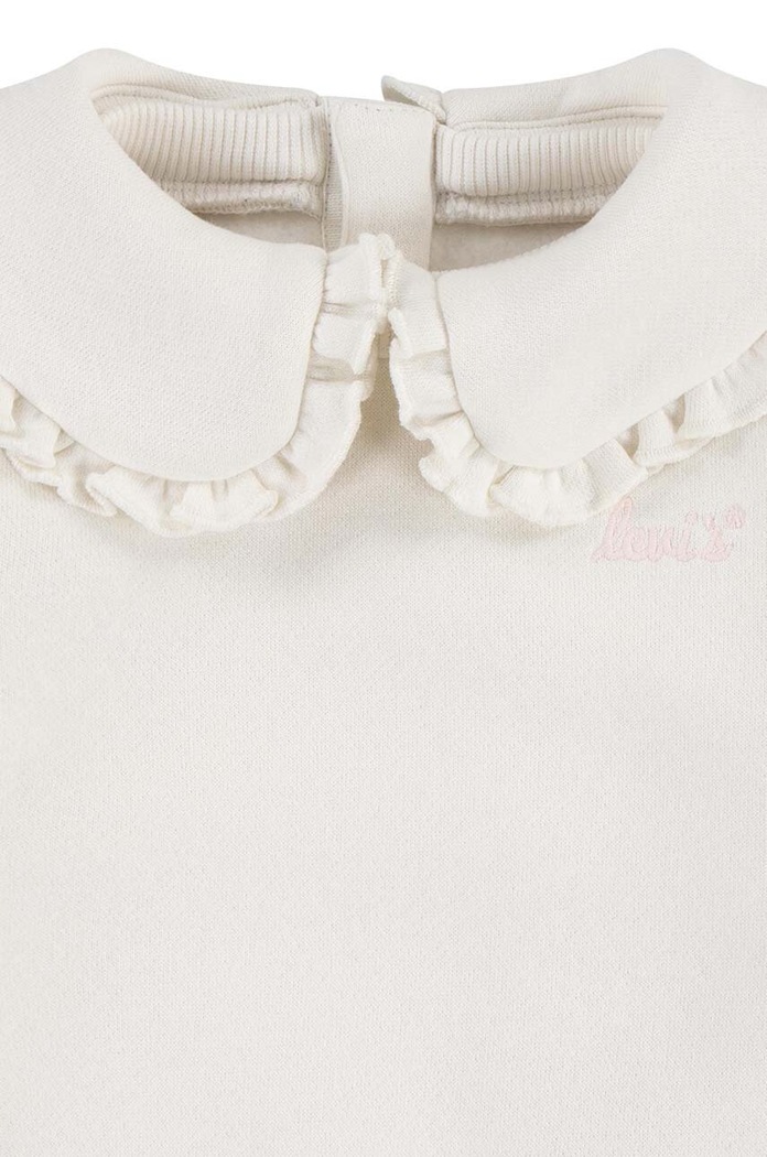 Levi's bluza bebe RUFFLE COLLARED CREW bej 1EK989