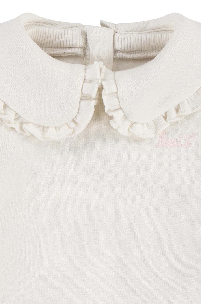 Levi's bluza bebe RUFFLE COLLARED CREW bej 1EK989