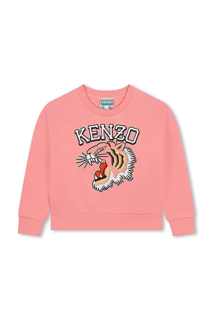 Kenzo Kids bluza dziecięca z elastanem różowy K60692.86.108