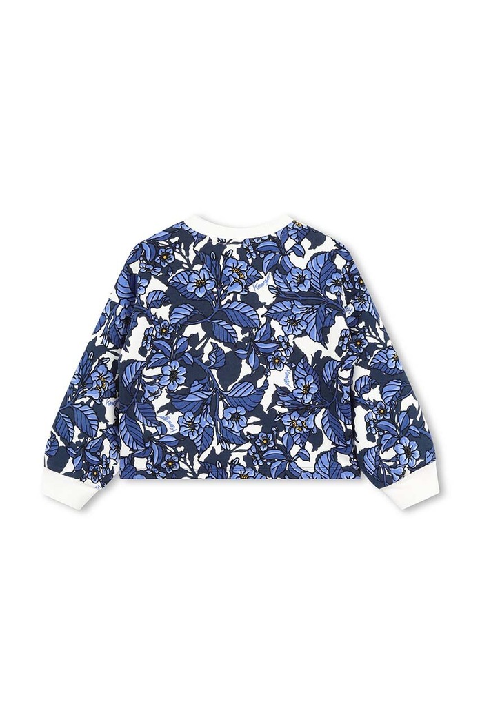 Παιδική βαμβακερή μπλούζα Kenzo Kids K60695.86.108 σκούρο μπλε AW24