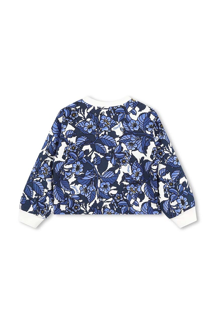 Παιδική βαμβακερή μπλούζα Kenzo Kids K60695.86.108 σκούρο μπλε AW24