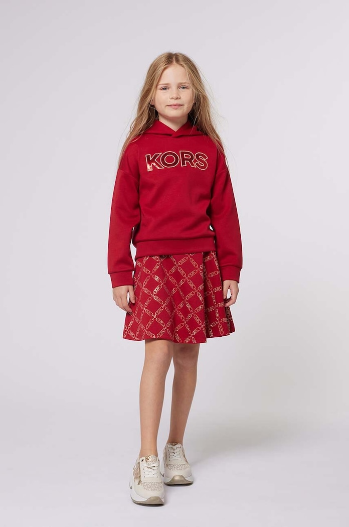 Παιδική μπλούζα Michael Kors απλικέ κόκκινο R30150.102.108