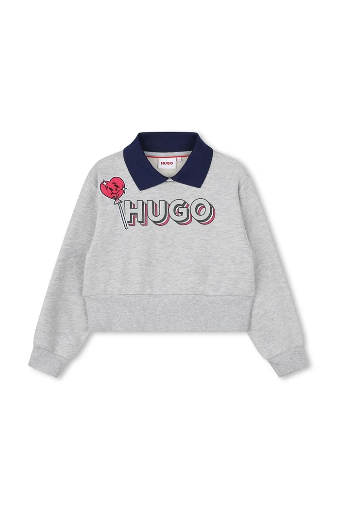 Παιδική μπλούζα HUGO G00212.156.162 γκρί AW24