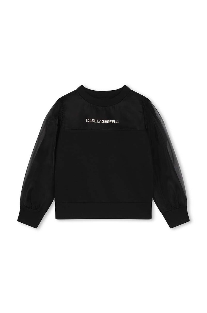 Karl Lagerfeld bluza dziecięca z elastanem czarny Z30226.114.150