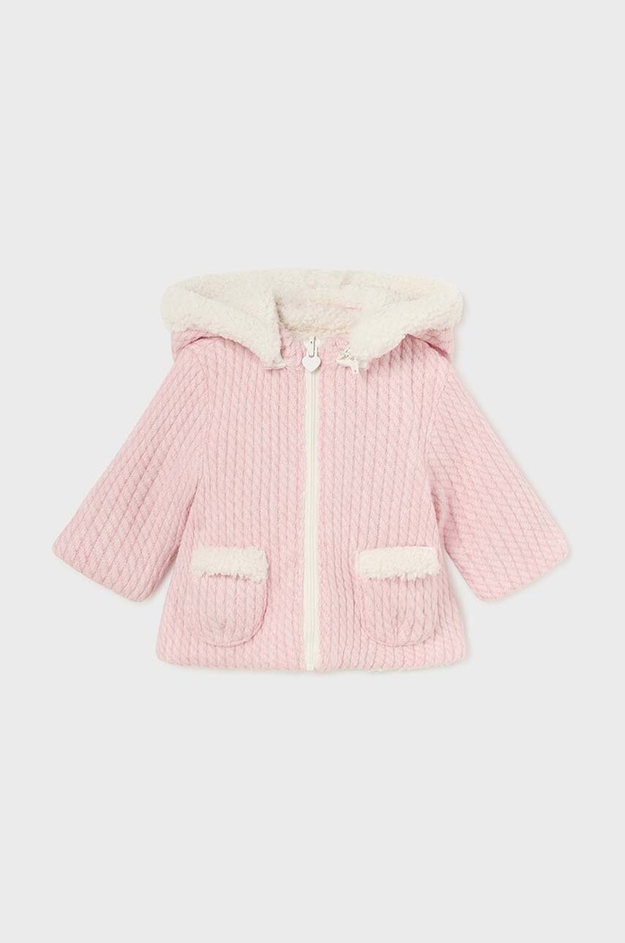 Бебешки суичър Mayoral Newborn с качулка розов 2447.2E.Newborn.9BYH