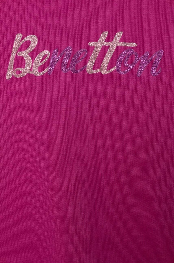 Dziewczynka United Colors of Benetton bluza bawełniana dziecięca 3J70G10F8.P.Seasonal fioletowy