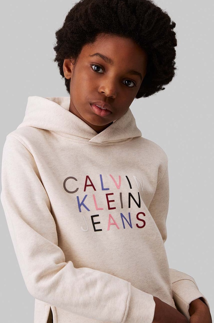Bluza dziecięca Calvin Klein Jeans beżowy IG0IG02637.9BYH.