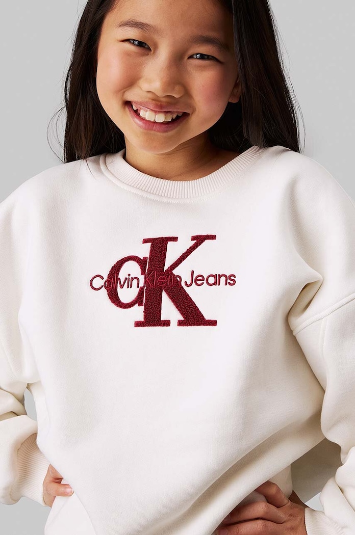 Calvin Klein Jeans bluza dziecięca IG0IG02738.9BYH. beżowy