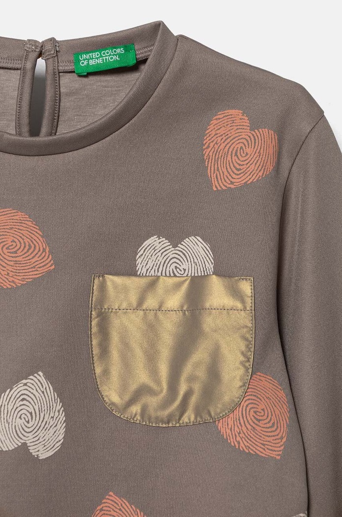 DÍVKA Dětská mikina United Colors of Benetton 34JZG10FQ.P.Seasonal béžová