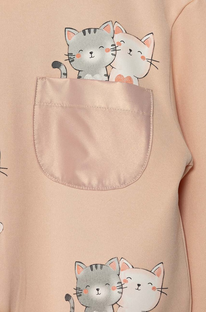 Dziewczynka United Colors of Benetton bluza dziecięca 34JZG10FQ.P.Seasonal beżowy