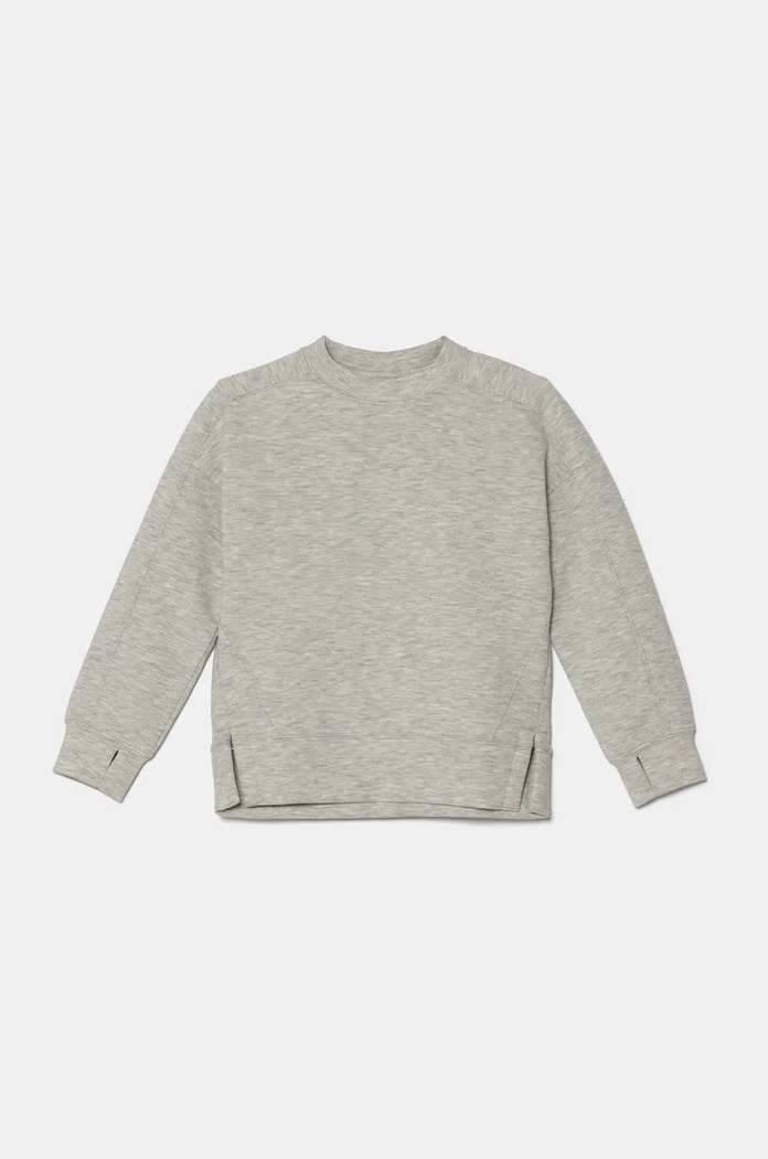 Dječja dukserica Abercrombie & Fitch bez uzorka siva KI252.4060