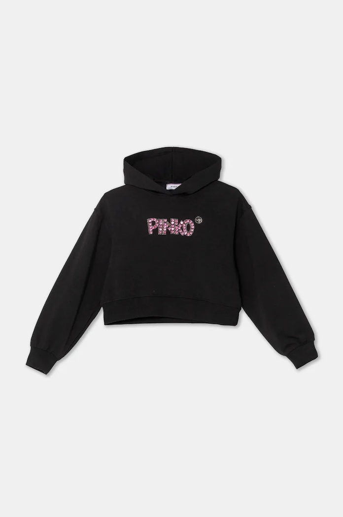 Детски суичър Pinko Up еластичен черен F4PIJGHS100