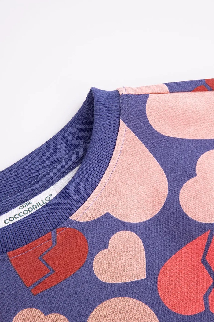 Dziewczynka Coccodrillo bluza dziecięca ZC4132101HGK fioletowy