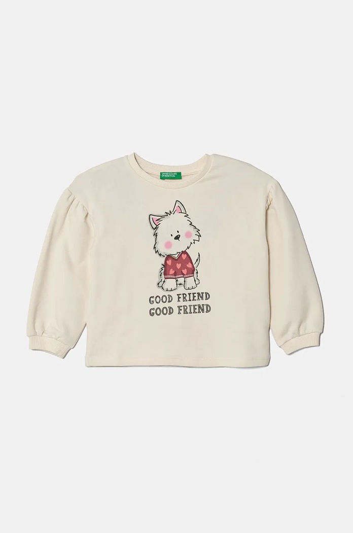 United Colors of Benetton bluza dziecięca pozostałe beżowy 32N4G10FX.P.Seasonal