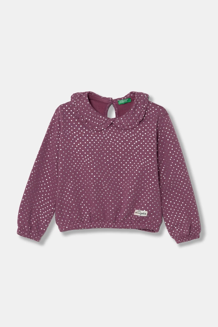 United Colors of Benetton bluza dziecięca wzorzyste fioletowy 3S73G10GF.P.Seasonal
