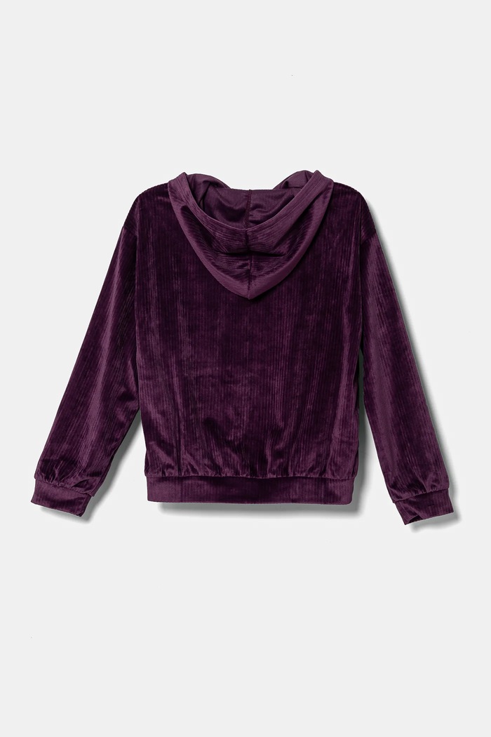 United Colors of Benetton gyerek velúr pulóver 37JBC203V.G.Seasonal lila AW24