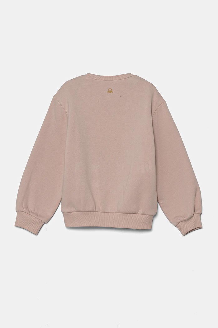 Dječja dukserica United Colors of Benetton 39M2G10GD.P.Seasonal roza AW24