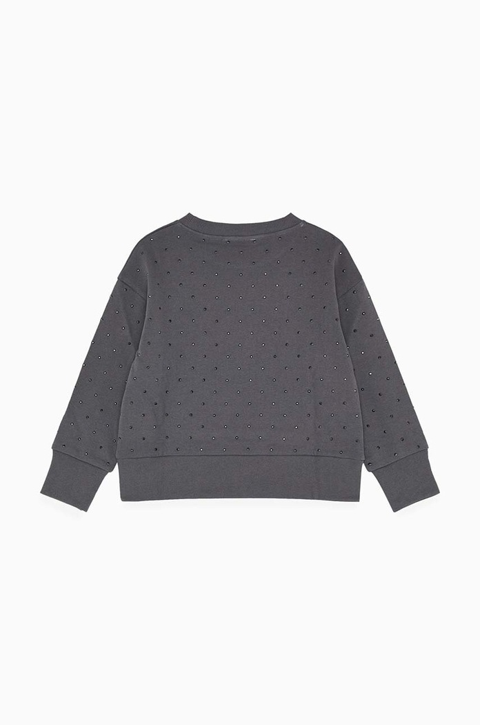 Patrizia Pepe Παιδική βαμβακερή μπλούζα Patrizia Pepe J046 7M0822 μπεζ AW24