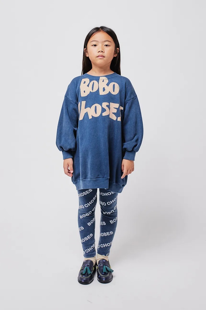 Детски памучен суичър Bobo Choses син 224TC005