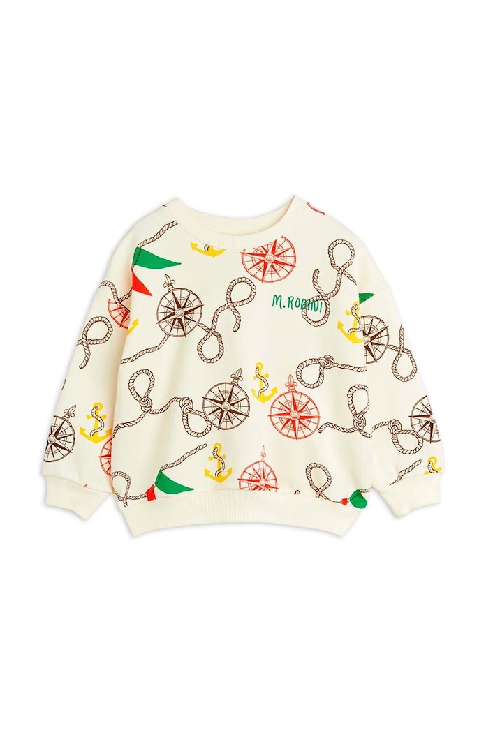 Detská mikina Mini Rodini Nautical 2462011200 béžová AW24