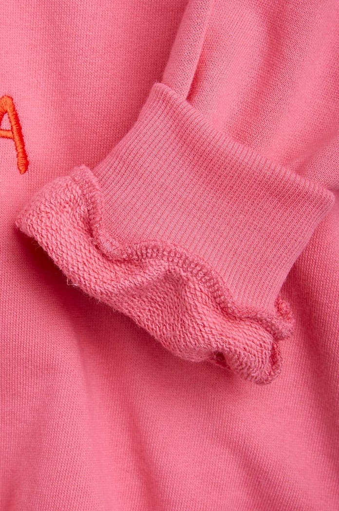 Mini Rodini bluza bawełniana dziecięca Parrot 2462012028 różowy