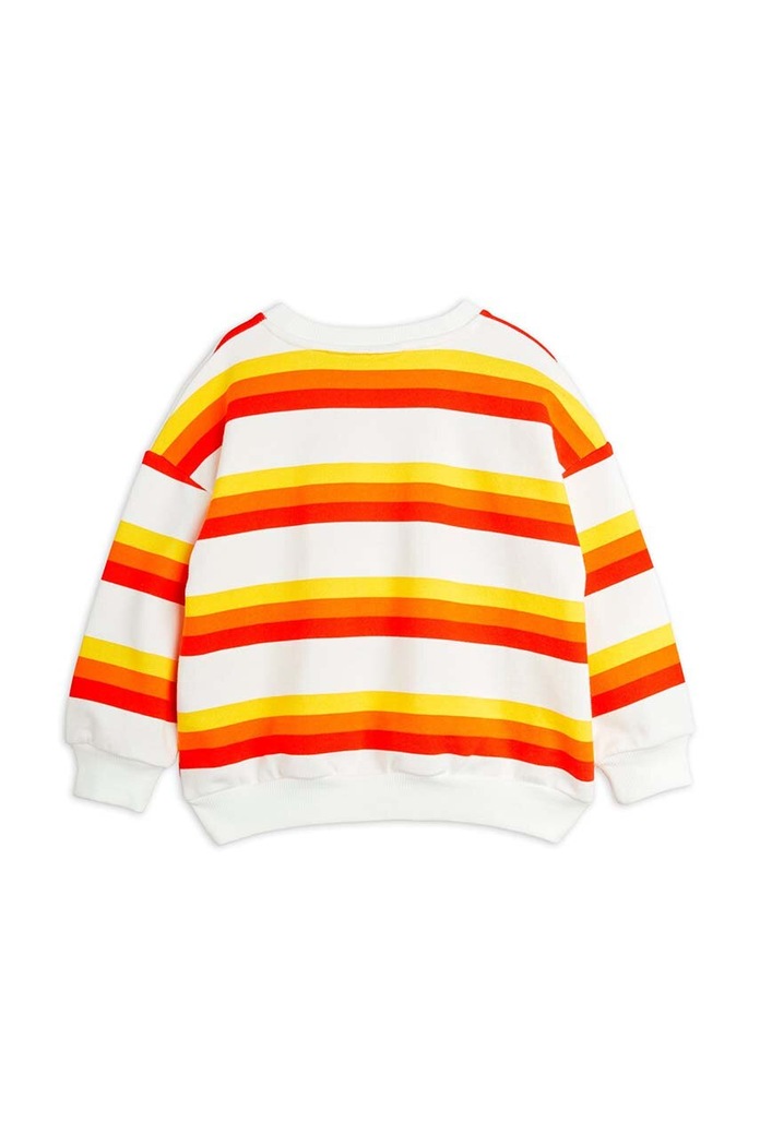CHLAPEC Dětská bavlněná mikina Mini Rodini Stripe 2462012400 oranžová