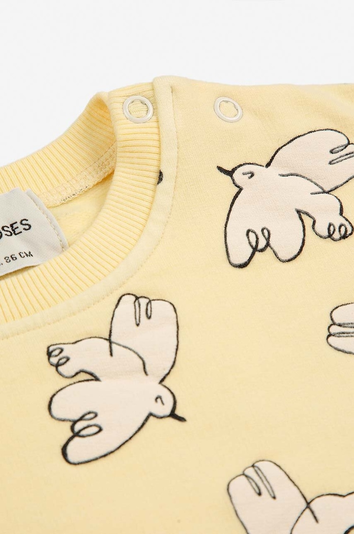 Chlapec Mikina pre bábätká Bobo Choses Freedom Bird 224AB027 žltá