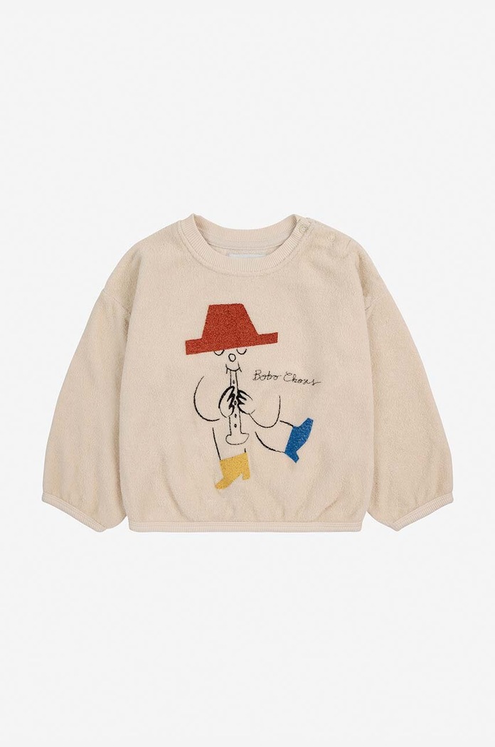 Kojenecká mikina Bobo Choses Magic Flute 224AB028 béžová AW24