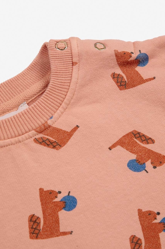 CHLAPEC Kojenecká mikina Bobo Choses Hungry Squirrel 224AB034 oranžová
