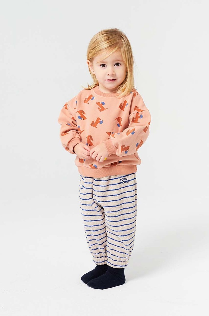 Kojenecká mikina Bobo Choses Hungry Squirrel oranžová 224AB034