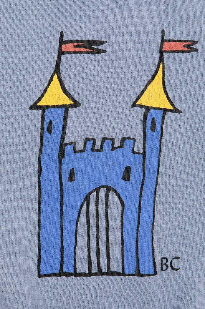 CHLAPEC Dětská bavlněná mikina Bobo Choses Faraway Castle 224AC036 šedá
