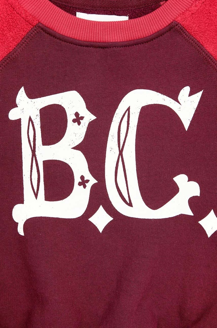 CHLAPEC Dětská bavlněná mikina Bobo Choses 224AC050 burgundské